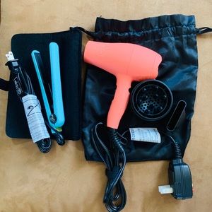 PYT mini hairdryer & mini flat iron